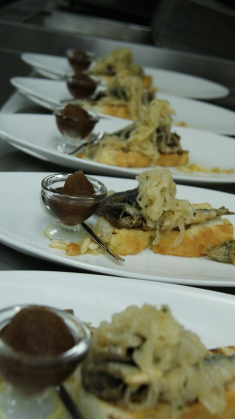 fegato alla veneziana con granita all'aceto