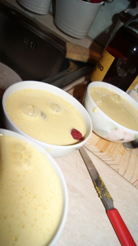 Zabaione espresso al lampone e vaniglia